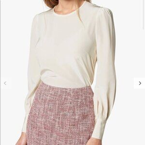 NWT L.K.Bennett Timian Silk Blouse in Cream